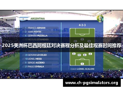 2025美洲杯巴西阿根廷对决赛程分析及最佳观赛时间推荐 2025美洲杯巴西阿根廷对决赛程分析及最佳观赛时间推荐
